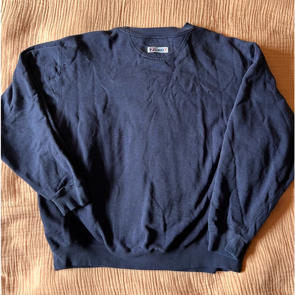 RARE 90s World League American Football Blue Pullover Sweatshirt XL Logo 7 WLAF - Picture 8 of 10